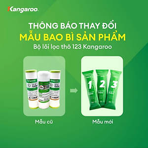 Combo 4 lõi lọc ( Bộ lọc thô số 1,2,3 + lõi số 1) cho máy lọc nước KANGAROO hàng chính hãng