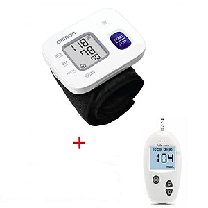 Máy đo huyết áp Omron Hem 6161 + Tặng máy đo đường huyết safe-accu