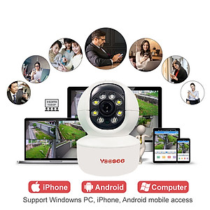 Camera IP Yoosee 2031 Thế Hệ Mới 8 Led 5Mpx Góc Rộng Siêu Nét Full Hd Hồng Ngoại Quay Đêm Hàng Chính Hãng