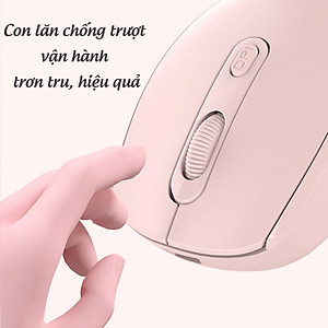 Chuột không dây Bluetooth, chuột máy tính HXSJ M107B chống ồn, DPI 1600, chế độ kép wireless usb 2.4Ghz, bluetooth chuyên dùng cho laptop, máy tính, tivi - Hàng chính hãng