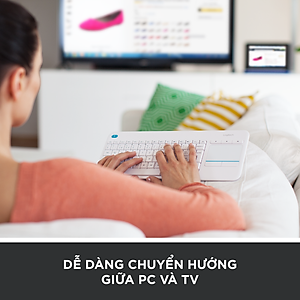 Bàn Phím Không Dây Logitech K400 PLUS - Hàng Chính Hãng