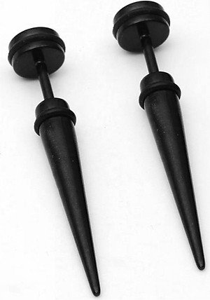 Bông tai đinh dài 6mm BT02 (Màu Đen) - 2 chiếc