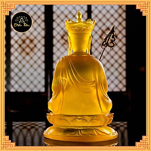 Tượng địa tạng vương bồ tát – tượng phật Địa Tạng lưu ly màu vàng cao 21cm đồ thờ cúng phong thủy shop Diệu Tâm