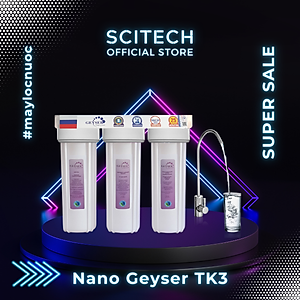 Máy lọc nước Nano Geyser TK by Scitech (Không dùng điện, không nước thải, 3 đến 9 cấp lọc) - Hàng chính hãng