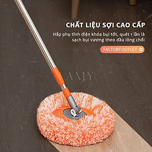 Chổi Quét Trần Nhà Cán Kéo Dài 180Cm ,Cây Lau Trần Nhà Hình Hoa Hướng Dương Xoay 180 Độ Giúp Bạn Làm Sạch Mọi Ngóc Ngách - HÀNG CHÍNH HÃNG MINIIN