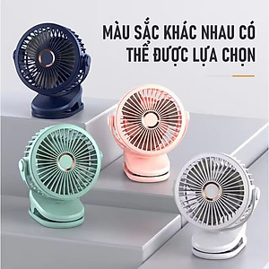 [HÀNG LOẠI 1 XỊN] Quạt tích điện mini để bàn pin 10000mAh chạy 24 giờ liên tục 4 chế độ gió xoay 720 độ