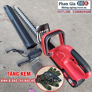 [LOẠI 1] Máy cắt tỉa hàng rào cắt cây cảnh LAPUSEN 199V Chính hãng - Động cơ lõi đồng 100% -1800W chân pin phổ thông 4cm
