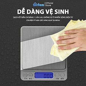 Cân Điện Tử Mini Cao Cấp 2024 MIFAN 0.01g - 3kg - Nhỏ Gọn, Siêu Chính Xác, Thép Không Gỉ, Màn LCD -Tặng 2 Đĩa Cân Và Pin