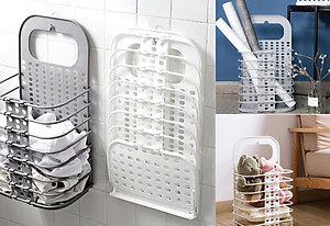 Giỏ đựng đồ gấp gọn thông minh Việt Nhật tặng móc dính, giỏ treo tường đựng quần áo đồ dùng nhà tắm - HÀNG VIỆT NAM