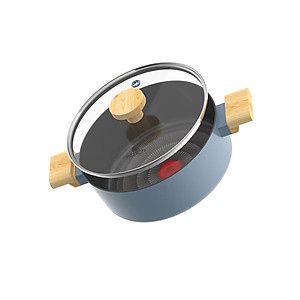 Bộ nồi chống dính vân gỗ Elmich Nature EL-5206MG04 size 18, 20, 24 chảo 26cm