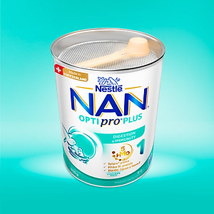 Sữa bột Nestlé NAN OPTIPRO PLUS 1 800g/lon với 5HMO Sản Xuất Tại Thụy Sĩ (0 - 6 tháng)