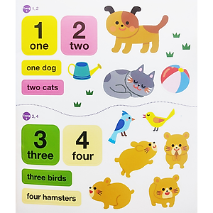 Sách Số đếm và Màu sắc - Bé vui học tiếng anh cùng Sticker