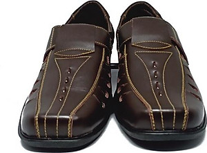 Giày rọ nam Huy Hoàng da bò màu nâu HT7787