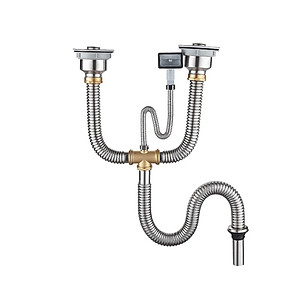 Bộ xi phông thoát chậu rửa bát , chất liệu inox 304