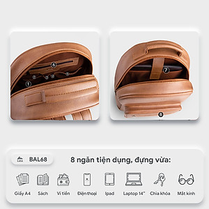 Balo Lata ( Thời trang nam công sở cỡ lớn - Balo da BAL68 )