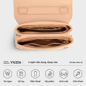 Túi Yuumy ( Thời trang nữ thiết kế hiện đại size 25 - Túi đeo chéo da Seasand YN206 )