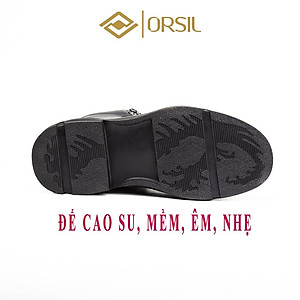 Giày boots nam cổ cao da bò cao cấp ORSIL 2 màu đen và nâu