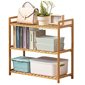 Kệ gỗ đa năng 3 tầng gỗ tự nhiên dùng làm tủ giày, kệ sách, kệ decor trang trí nhà cửa