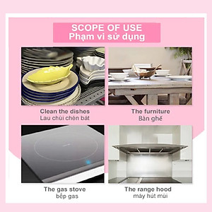 Khăn lau sợi tre MyJae lau bếp, lau tay, 2 mặt có móc treo 23cm x 18cm (3 Cái/Gói)