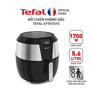 Nồi chiên không dầu điện tử Tefal XXL EY701D15, Dung tích lòng nồi 6.3L / Giỏ Chiên 5.6L/1.6kg - Hàng chính hãng