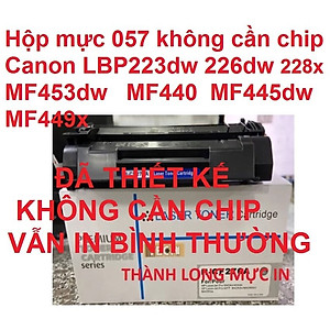 Hộp mực 057 dành cho Canon LBP 223dw 226dw 228x MF453dw MF440 445dw 449x-KHÔNG CẦN GẮN CHIP VẪN NHẬN LỆNH IN 100% Hàng chính hãng Alpha Cartridge