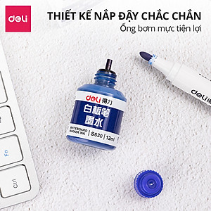 Mực Bút Lông Dầu Chính Hãng Deli - 3 Màu Mực - Dung Tích Lớn - Tiết Kiệm, Dễ Dàng Thay Thế - S630