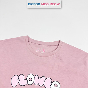 Set bộ cotton bé gái Bigfox Miss Meow size đại cộc tay mix chân váy hè cỡ 3,6,9,11 tuổi 30kg 40kg