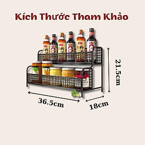 Kệ Để Bàn Bếp 2 Tầng Lưới Thép Sơn Tĩnh Điện Chống Rỉ, Kệ Mỹ Phẩm Trang Trí Tiện Lợi - HÀNG CHÍNH HÃNG MINIIN