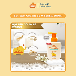 Bọt tắm gội em bé Wesser 500ml ( Nhập khẩu Hàn Quốc )