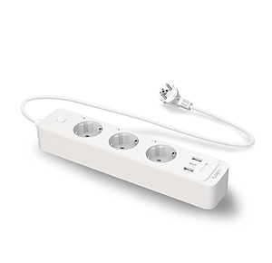 Ổ cắm Wifi thông minh TP-Link Tapo P300 - Hẹn giờ, điều khiển từ xa, 3 ổ cắm độc lập, cổng sạc nhanh 18W, tương thích Homekit - Hàng chính hãng
