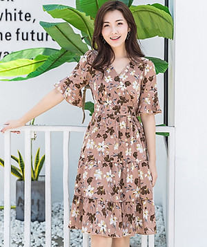 Đầm Hoa Tay Lỡ Xinh Xắn DN064 MayHomes