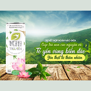 TRÀ YẾN KITI HƯƠNG SEN - "PHÚC LỘC" THÙNG 6 LON(250ml/lon)