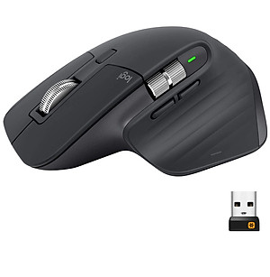 Chuột không dây Bluetooth Logitech MX Master 3 - form to, kết nối 3 thiết bị, cuộn siêu nhanh, sạc nhanh USB-C, có bản cho Mac - Hàng chính hãng