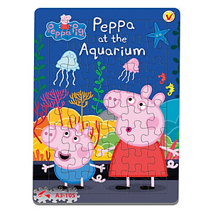 Bộ 2 tranh xếp hình Tia Sáng: Đội chó cứu hộ - Heo Peppa (48 Mảnh ghép, kích thước A3)