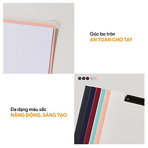 Trình ký đôi A4, kẹp tài liệu dọc chất liệu nhựa PP cao cấp Thương hiệu AO+