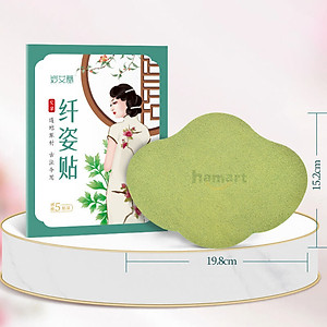 Hộp 5 Miếng Dán Bụng Mỡ Ngải Cứu Giảm Bụng Eo Detox Thải Độc Cơ Thể Hiệu Quả Tiện Lợi