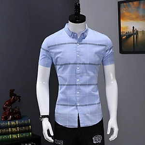 Áo Sơ Mi Nam Ngắn Tay Caro Thời Trang Cao Cấp PONIVA Chất Vải Cao Cấp Mềm Mại Thấm Hút Mồ Hôi Tốt