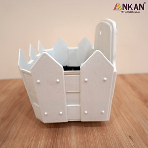 Chậu Nhựa Trồng Cây ANKAN Để Treo Ban Công, Treo Tường, Ngoài Trời, Sân Vườn, Kích Thước 24 x 19cm, Nhựa Cao Cấp