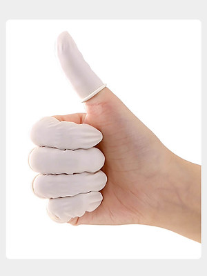 Túi 100 Bao Ngón Tay Cao Su Bọc Bảo Vệ Đầu Ngón Tay Chống Mài Mòn Bụi Bẩn Bảo Hộ Lao Động