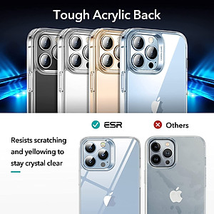 Ốp Lưng Cho iPhone 13 / 13 Pro / 13 Pro Max ESR Classic Hybrid Shock-Absorbing Case (Mặt Lưng Kính Cường Lực) - Hàng Nhập Khẩu