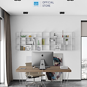 Kệ Gỗ Trang Trí Treo Tường Màu Trắng Hiện Đại SIB Decor KT702