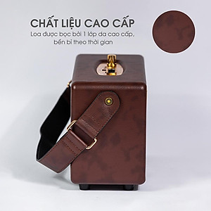 Loa bluetooth QIXI SK-2025 - Loa nghe nhạc bọc da thiết kế cổ điển sang trọng - Hệ thống loa 2.1 công suất 20W âm thanh trầm ấm - Tích hợp cổng micro 6.5mm - Đầy đủ các cổng kết nối Bluetooth, AUX, USB, TF card - Dung lượng pin cao - Hàng nhập khẩu