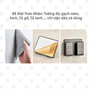 [Tiện Lợi] Kệ Dán Tường KhoNCC Treo Điện Thoại, Remote, Dây điện, Hàng Chính Hãng Không Cần Khoan Tường - KDHS-9910-KDTDDT (Nhiều màu)