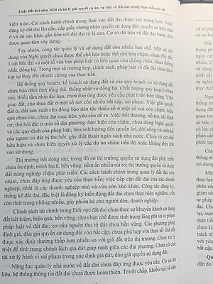 Luật đất đai năm 2024 và án lệ giải quyết vụ án, vụ việc về đất đai trong thực tiễn xét xử