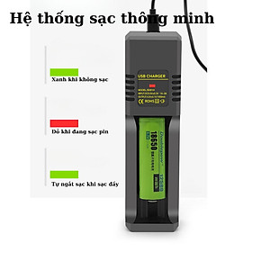 Bộ sạc pin MS-5D81H tự ngắt khi pin đầy cho pin 18650, 2A, 3A, pin 18500, 26650, 14500 và 16340