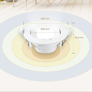 Đèn LED âm trần Downlight Đơn sắc Chỉnh góc Panasonic Công suất (5W,7W) lỗ khoét phi 80mm, ánh sáng Trắng 6500K, ánh sáng Trung tính 4000K