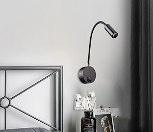 Đèn đọc sách đầu giường, Loại gắn tường, Ánh sáng chiếu rọi điểm 3W, Nguồn 220V