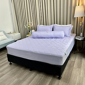 Bộ ga giường chần bông KBedding by Everon KMTS 104 Microtencel Tím (4 món)