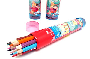 Faber-Chì màu nước fish -12 màu dài(hộp thiếc tròn) - 115912