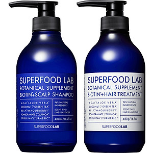 DẦU GỘI CHĂM SÓC DA ĐẦU DÀNH CHO TÓC DẦU/ TÓC THƯỜNG SUPER FOOD LAB BIOTIN+SCALP SHAMPOO 480ml